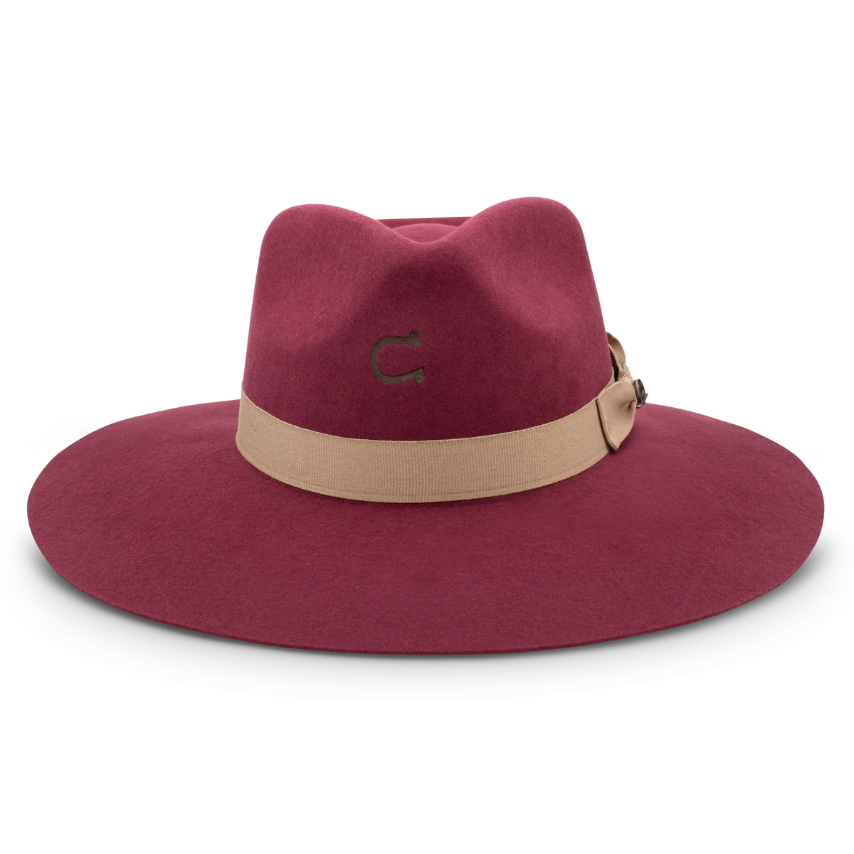 CHARLIE 1 HORSE HIGHWAY BURGUNDY FELT HAT
