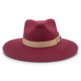 CHARLIE 1 HORSE HIGHWAY BURGUNDY FELT HAT