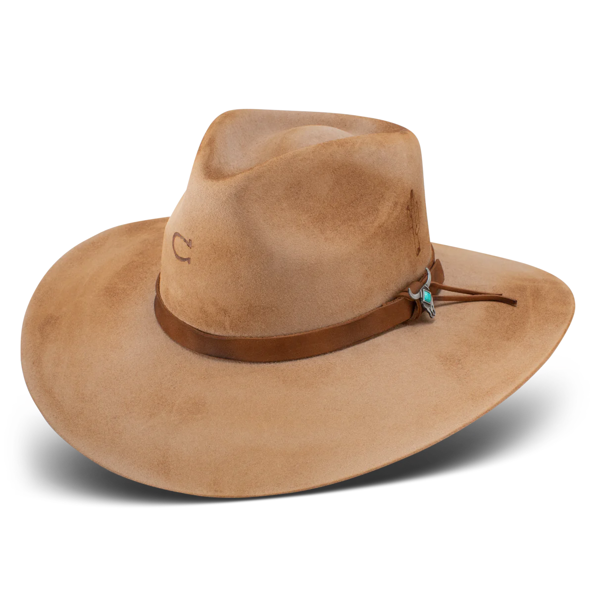 CHARLIE 1 HORSE LAKOTA FELT HAT