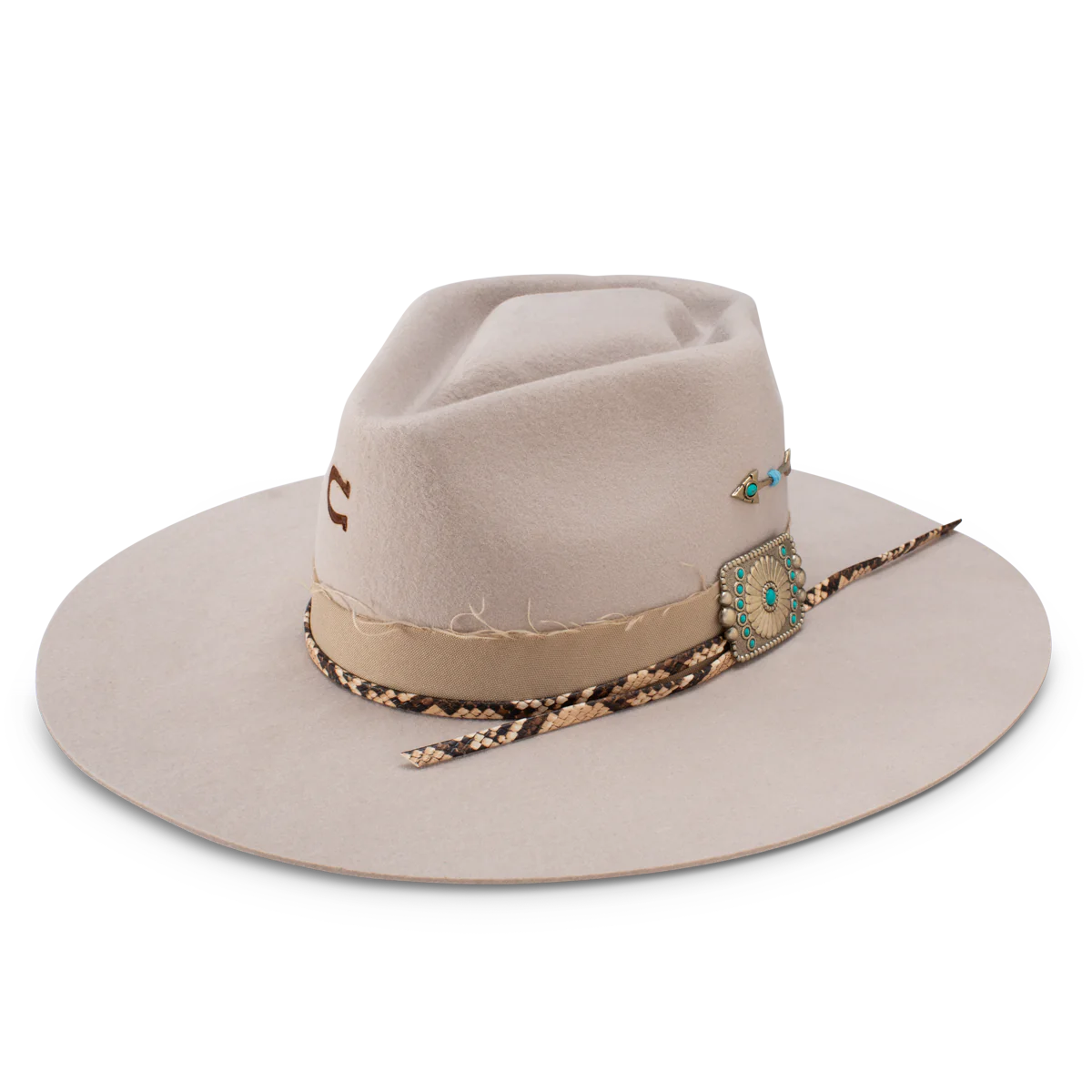 CHARLIE 1 HORSE SPEAR POINT FASHION HAT - SILVER BELLY