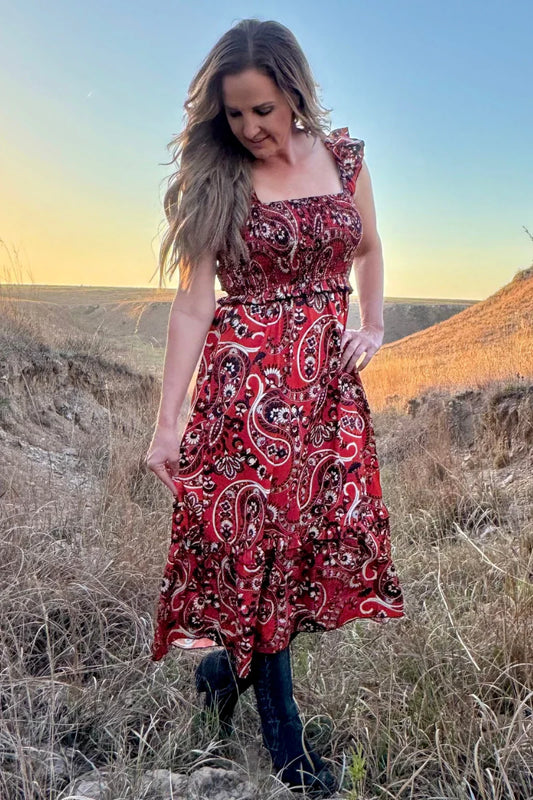 CANYON PAISLEY DRESS