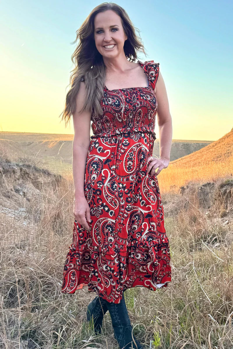 CANYON PAISLEY DRESS
