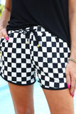 CHECKERBOARD CHECKERED DRAWSTRING EVERYDAY SHORTS