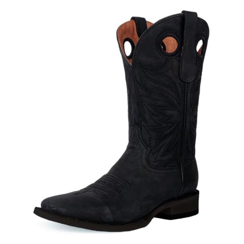 CIRCLE G BY CORRAL BOOTS MENS BLACK EMBROIDERY WITH POLE HOLES SQUARE TOE - L6079