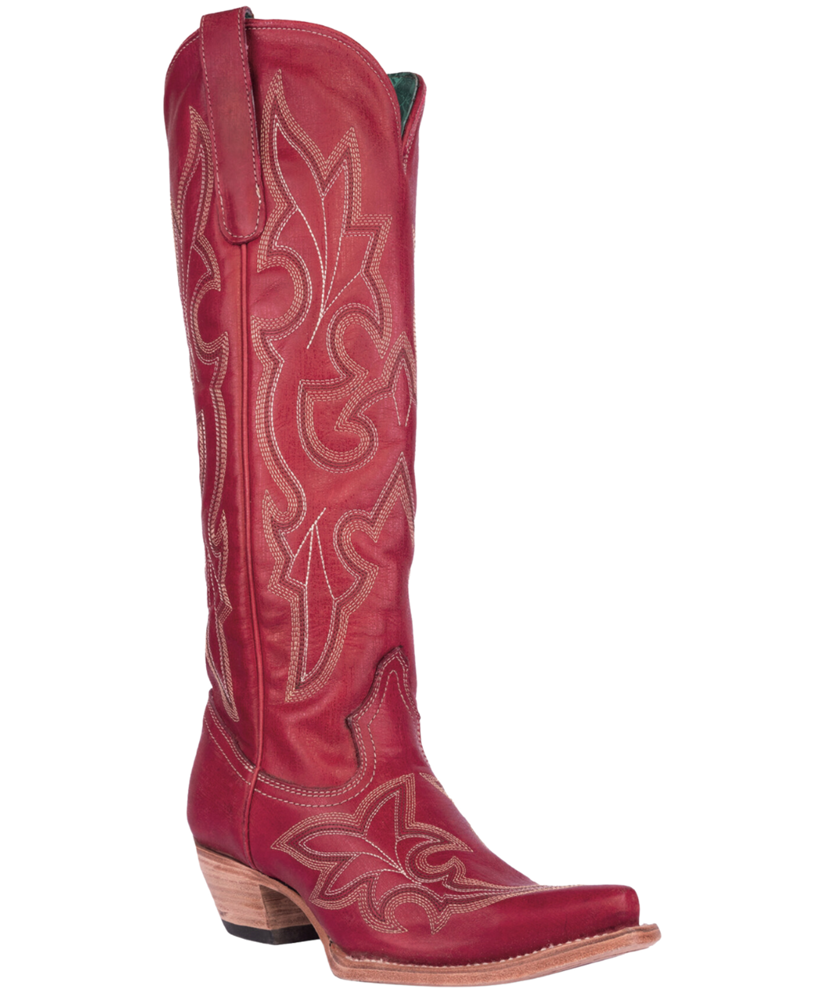 CORRAL WOMEN S RED EMBROIDERY TALL TOP WESTERN BOOTS A4465 The Chandelier Rose Boutique