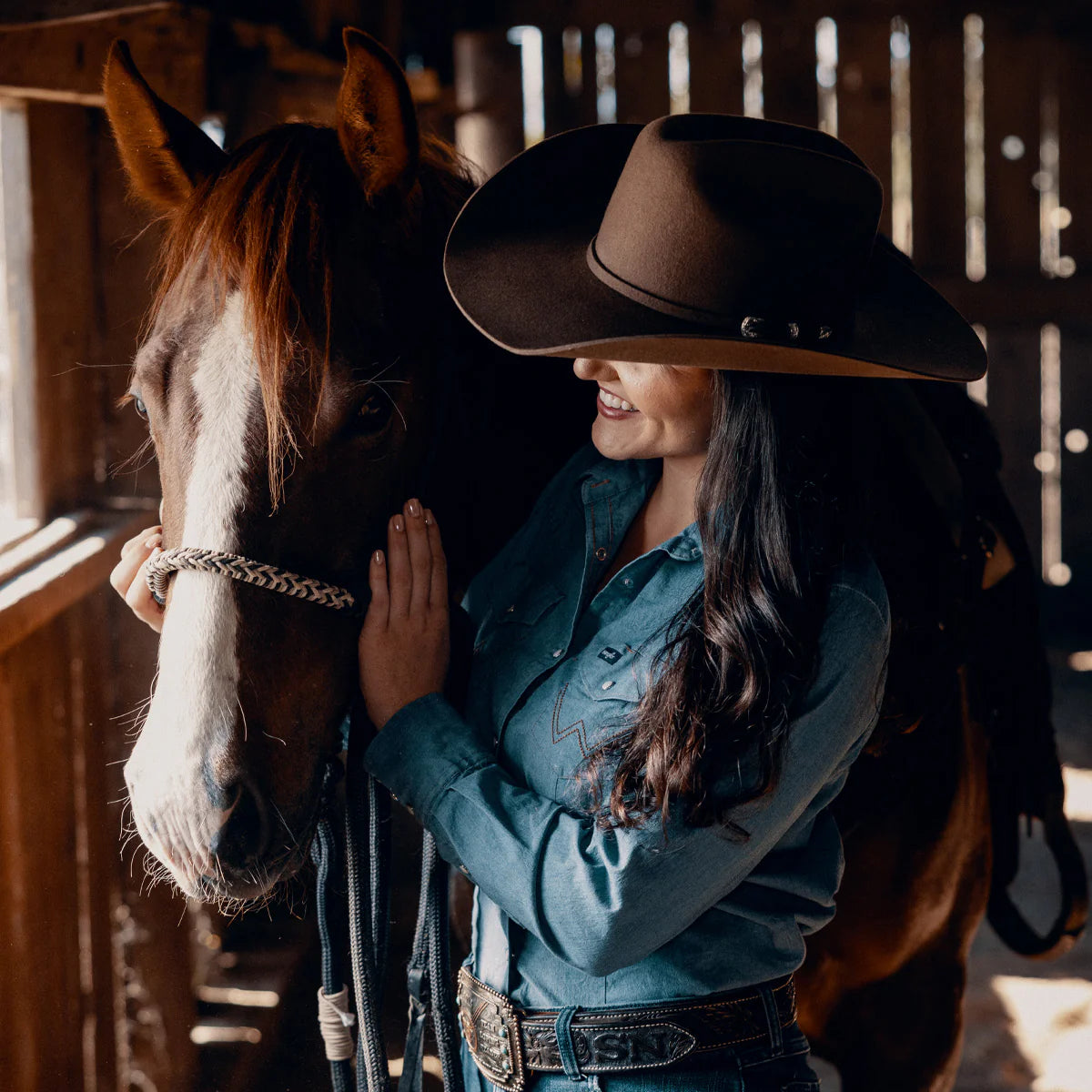 THE COWGIRL HAT BY CHARLIE 1 HORSE  4 5/8 CROWN- CORDOVA