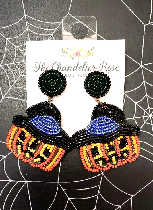 Witchy Jack O Lantern Earrings