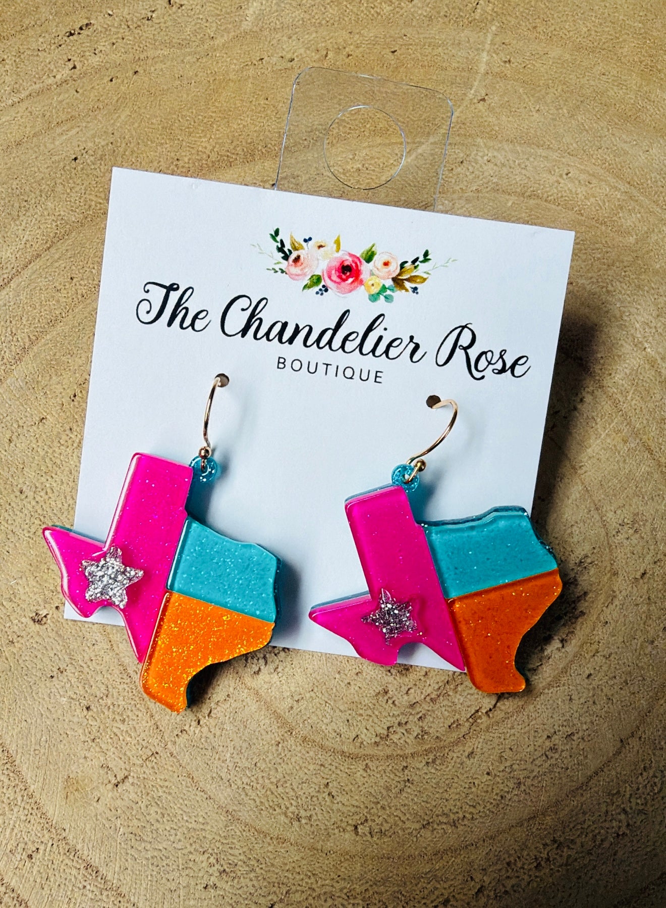 Retro Texas Silver Star Earrings