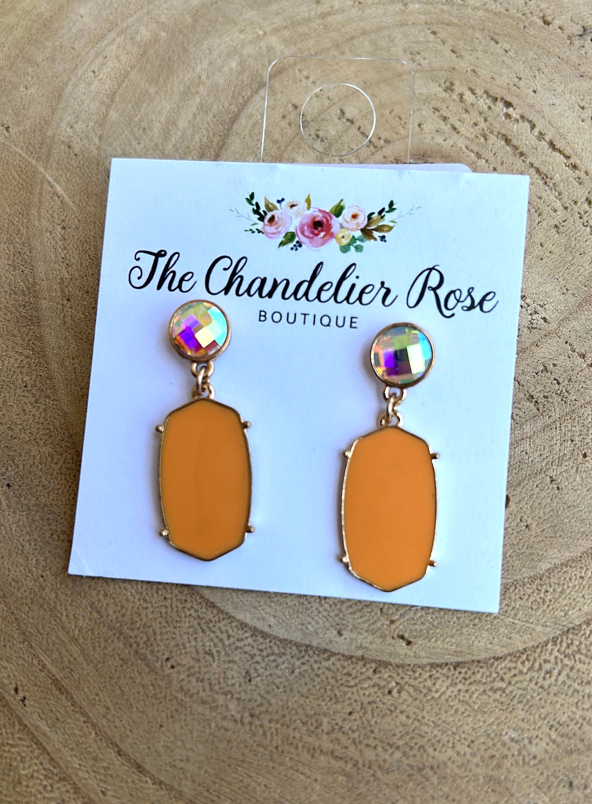 Mustard KS Earring with AB Stone