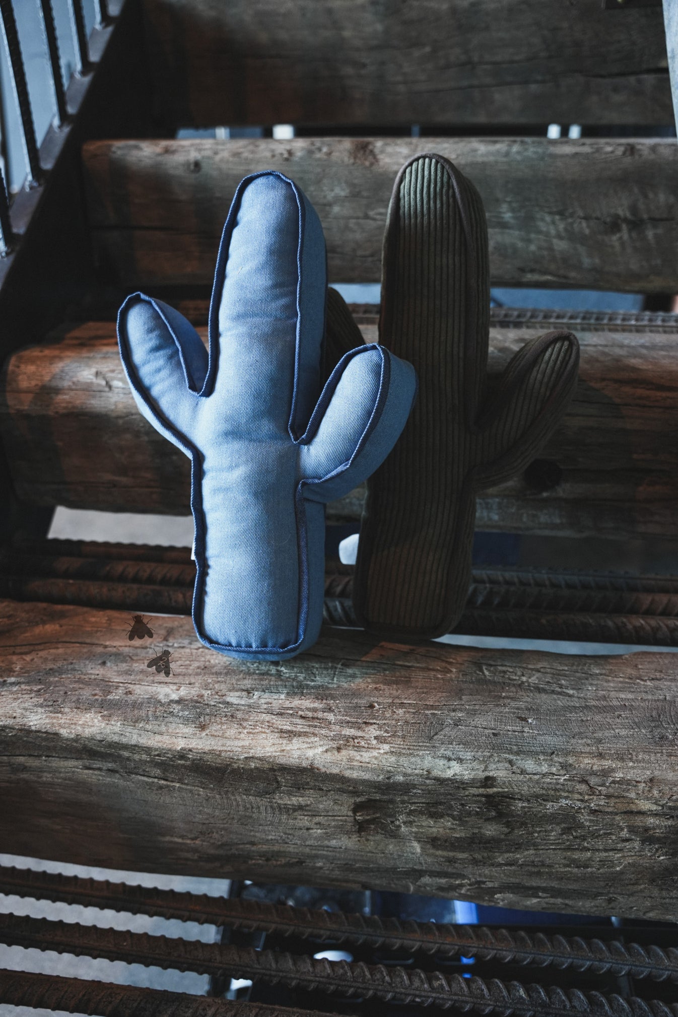 KICK A CACTUS PILLOW - DENIM