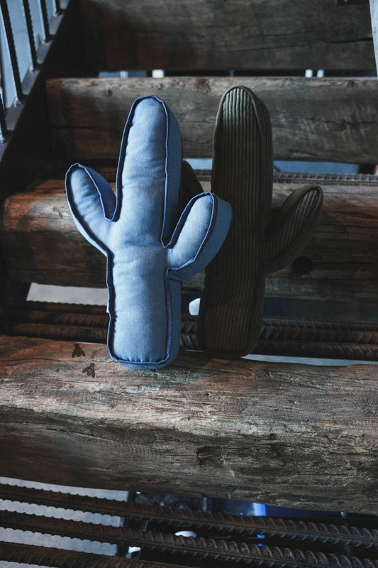 KICK A CACTUS PILLOW - DENIM
