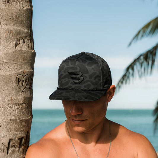 BURLEBO FLYING B BLACK CAMO CAP