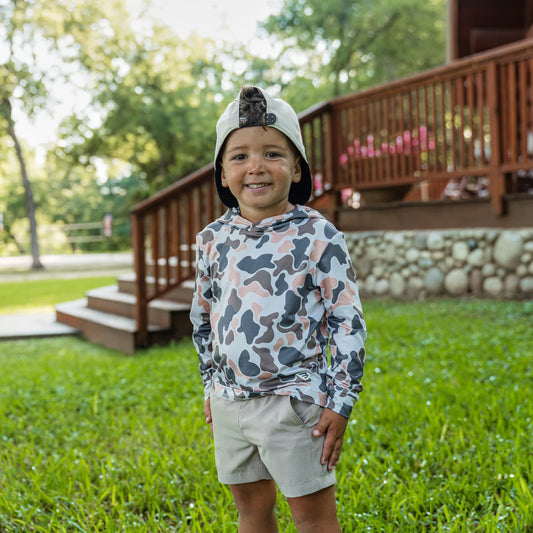 Burlebo Youth Performance Hoodie - VINTAGE CAMO