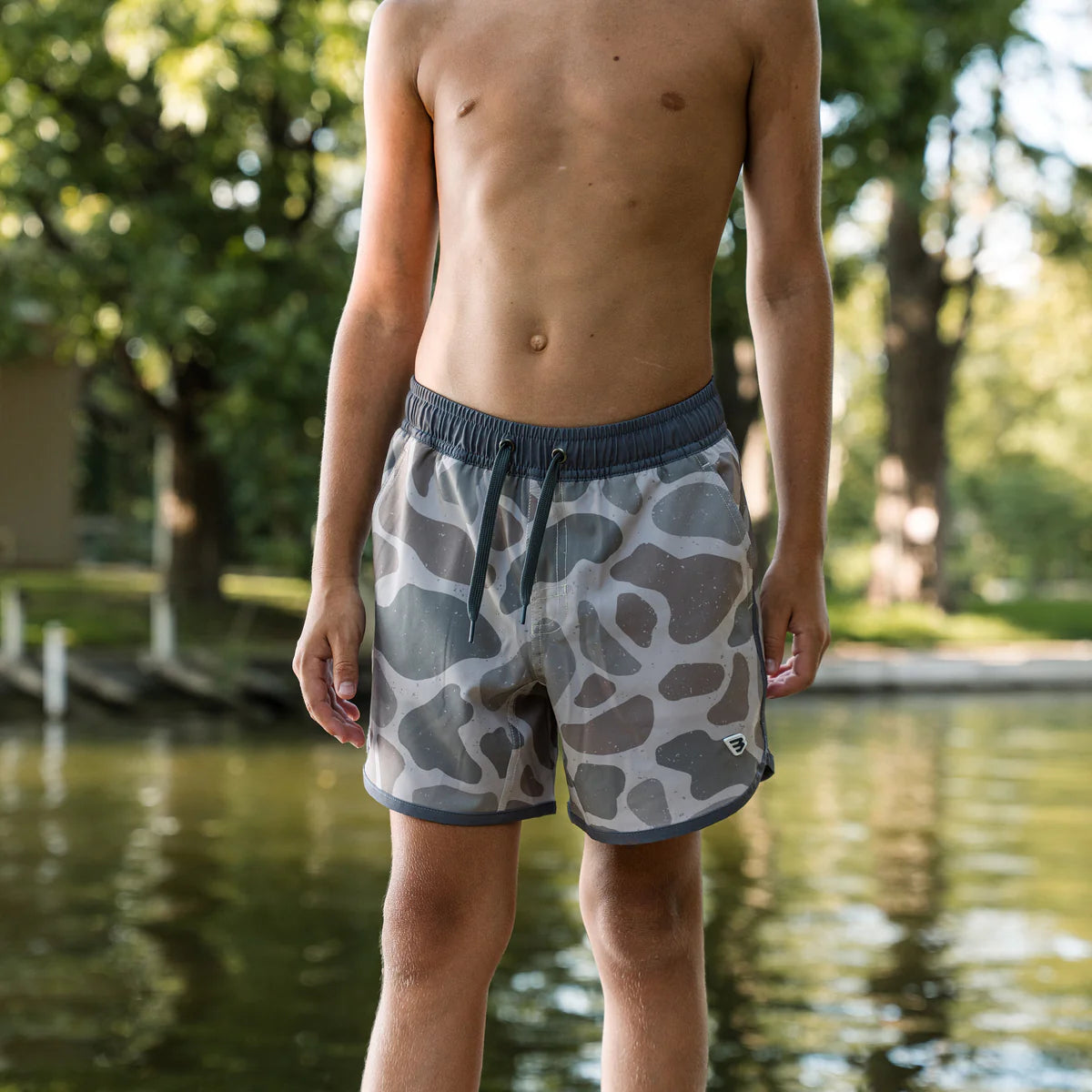 Burlebo Youth Swim Trunk - Jumbo Deer Camo