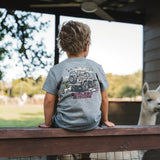 Burlebo Youth Tee - Off Road Bronco - Dark Heather Grey
