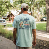Burlebo Adult Short Sleeve Tee - Tackle Shop - Sky Blue