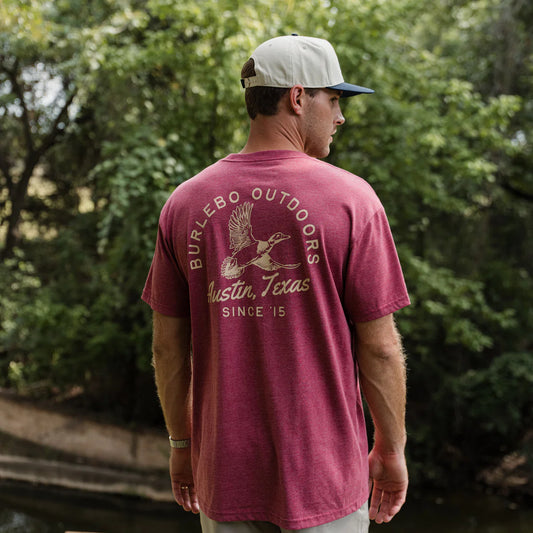 Burlebo Adult Short Sleeve Tee - CLASSIC DUCK - HEATHER RED