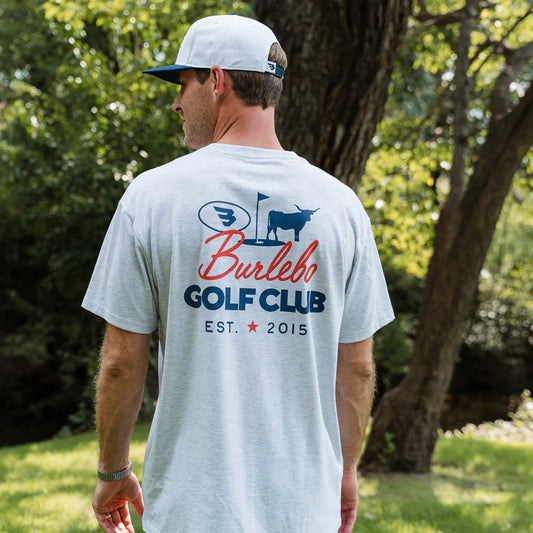 Burlebo Adult Short Sleeve Tee - BURLEBO GOLF CLUB - HEATHER ASH GREY