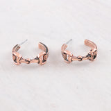 WESTERN COPPER HORSE BIT HOOP EARRINGS