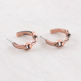 WESTERN COPPER HORSE BIT HOOP EARRINGS