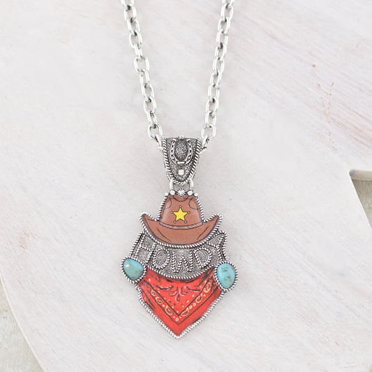 WESTERN HOWDY COWBOY NECKLACE