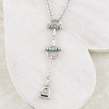 WESTERN HORSE BIT SILVER NECKLACE