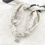 WESTERN PAISLEY SCARF NECKLACE