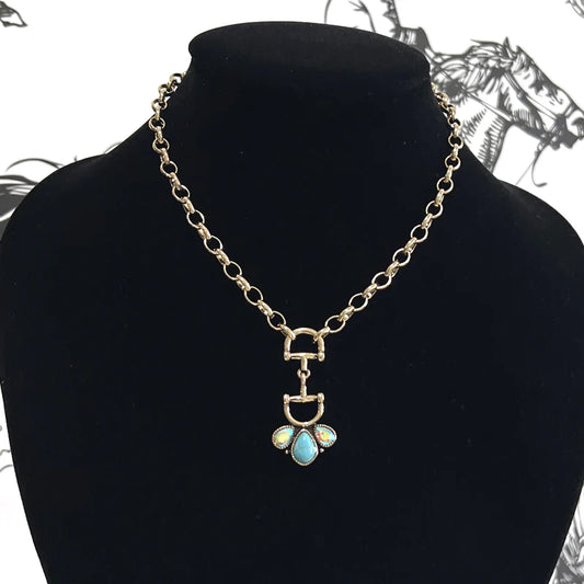 WESTERN HORSE BIT GOLD NECKLACE