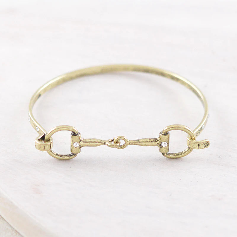 WESTERN GOLD HORSE BIT BRACELET