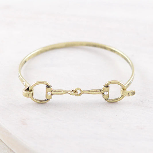 WESTERN GOLD HORSE BIT BRACELET