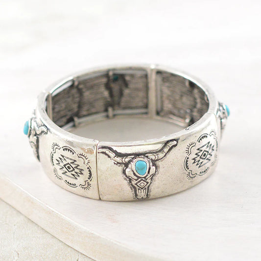 WESTERN AZTEC STRETCH BANGLE BRACELET