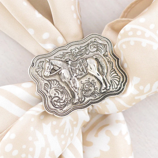 WESTERN HORSE CONCHO SCARF SLIDE