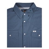 FERRELL MEN'S CORE SHORT SLEEVE PEARL SNAP SHIRT - BLUE