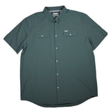 FERRELL MEN'S AQUA SHORT SLEEVE SNAP SHIRT
