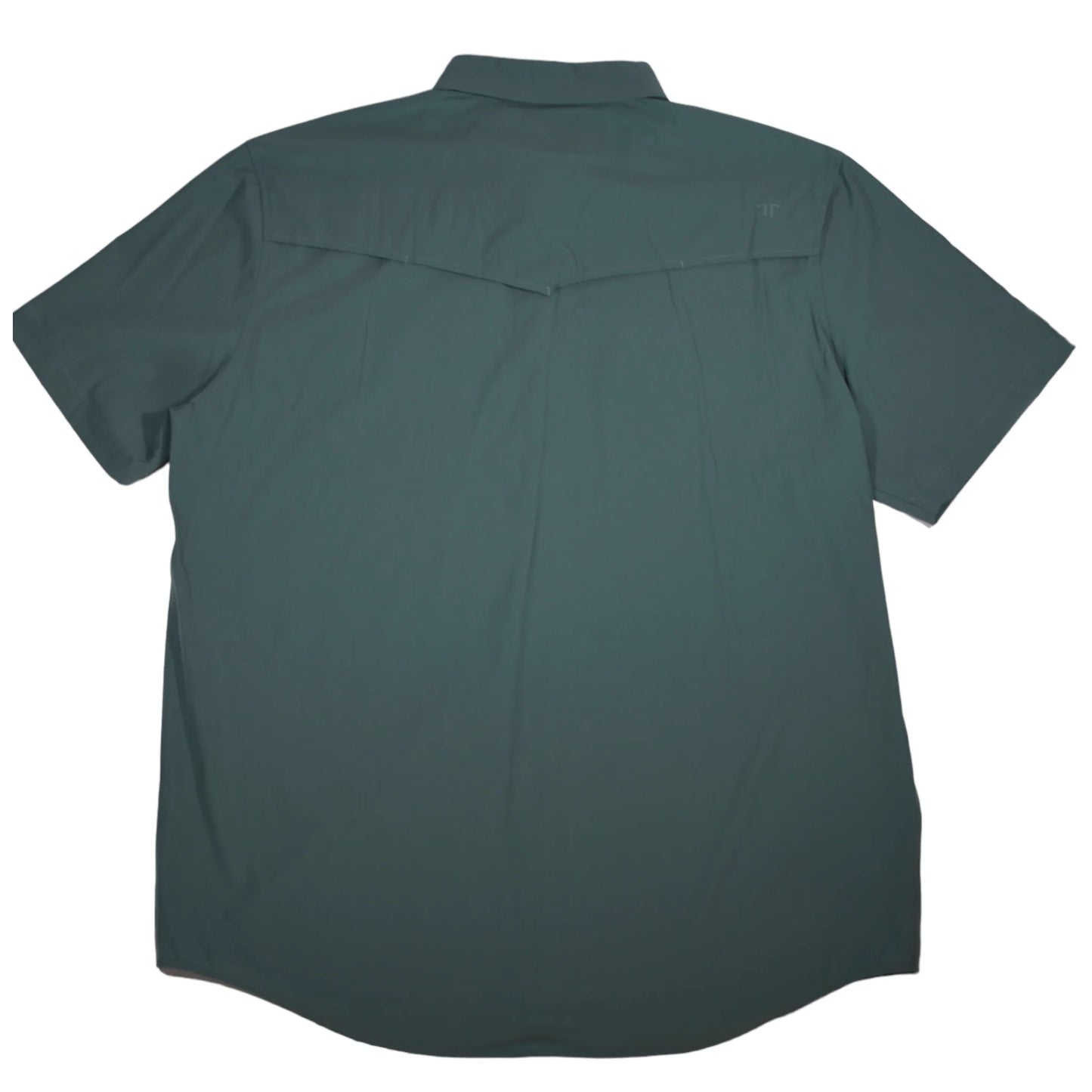 FERRELL MEN'S AQUA SHORT SLEEVE SNAP SHIRT