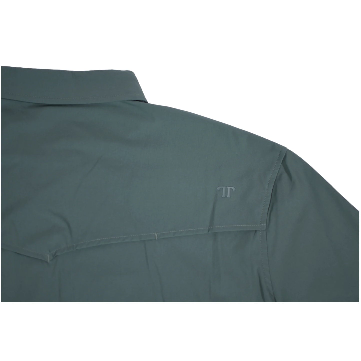 FERRELL MEN'S AQUA SHORT SLEEVE SNAP SHIRT