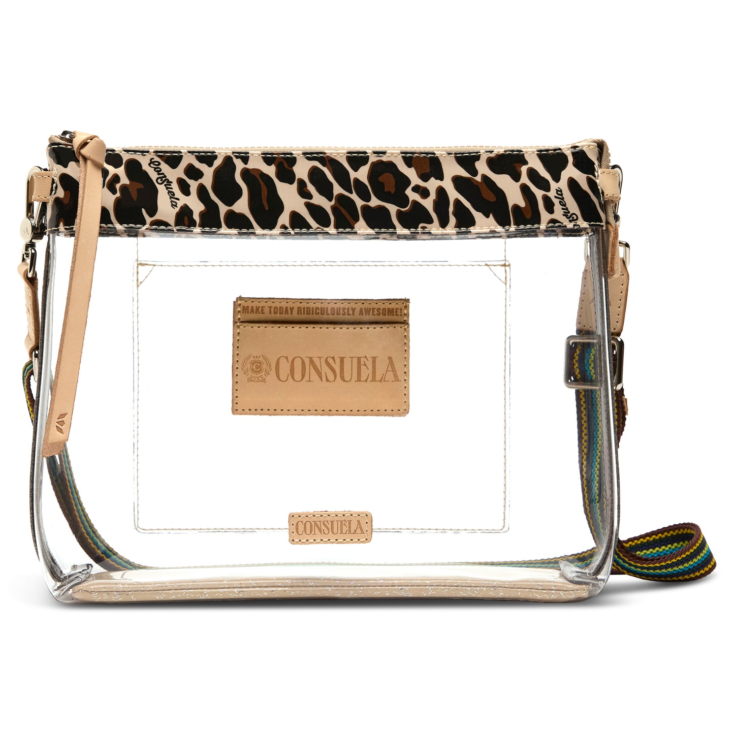CONSUELA MONA BROWN DOWNTOWN CLEAR CROSSBODY