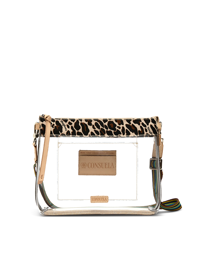 CONSUELA MONA BROWN DOWNTOWN CLEAR CROSSBODY