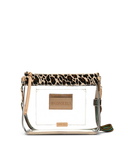 CONSUELA MONA BROWN DOWNTOWN CLEAR CROSSBODY