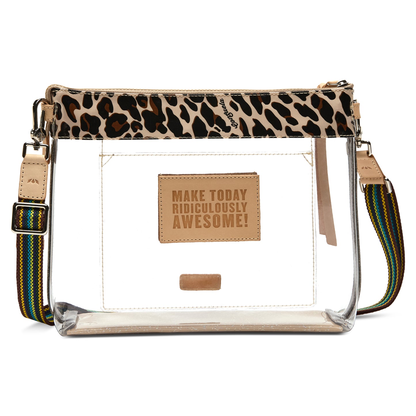 CONSUELA MONA BROWN DOWNTOWN CLEAR CROSSBODY