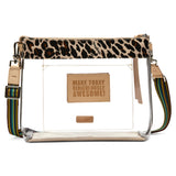 CONSUELA MONA BROWN DOWNTOWN CLEAR CROSSBODY