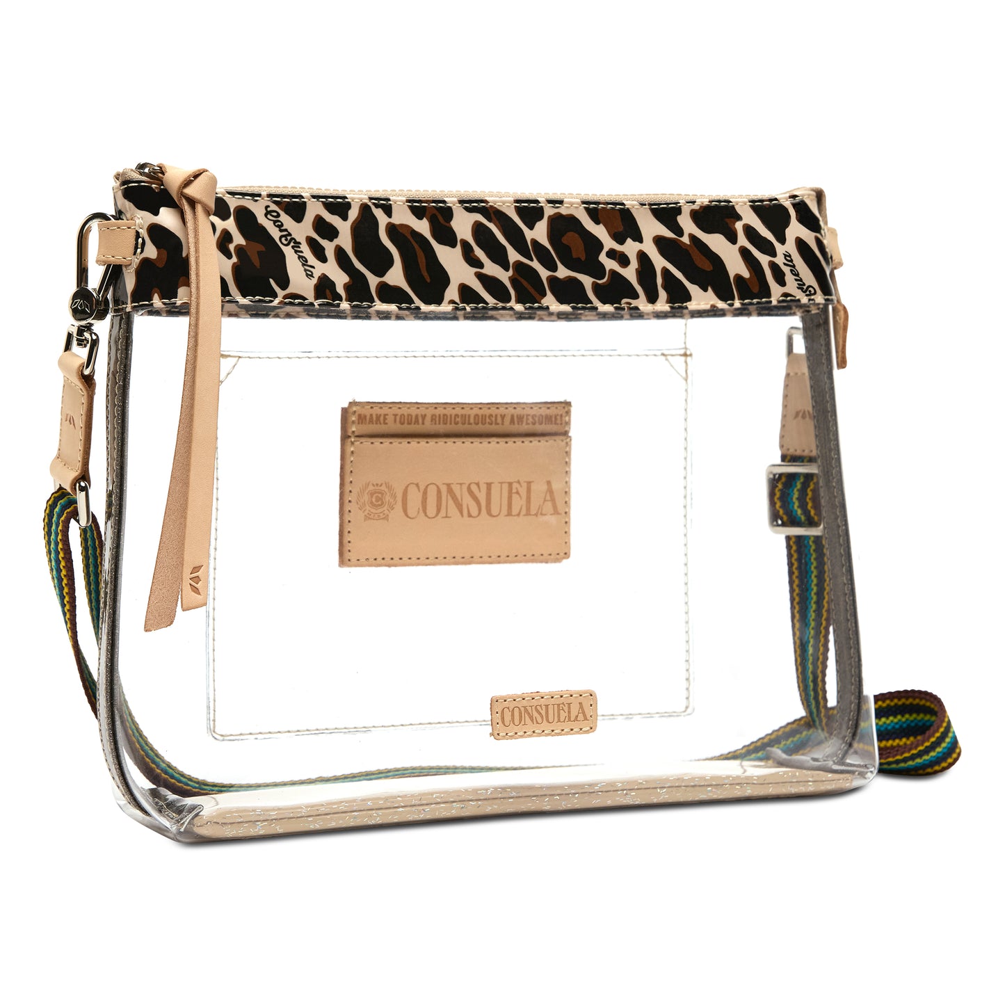 CONSUELA MONA BROWN DOWNTOWN CLEAR CROSSBODY