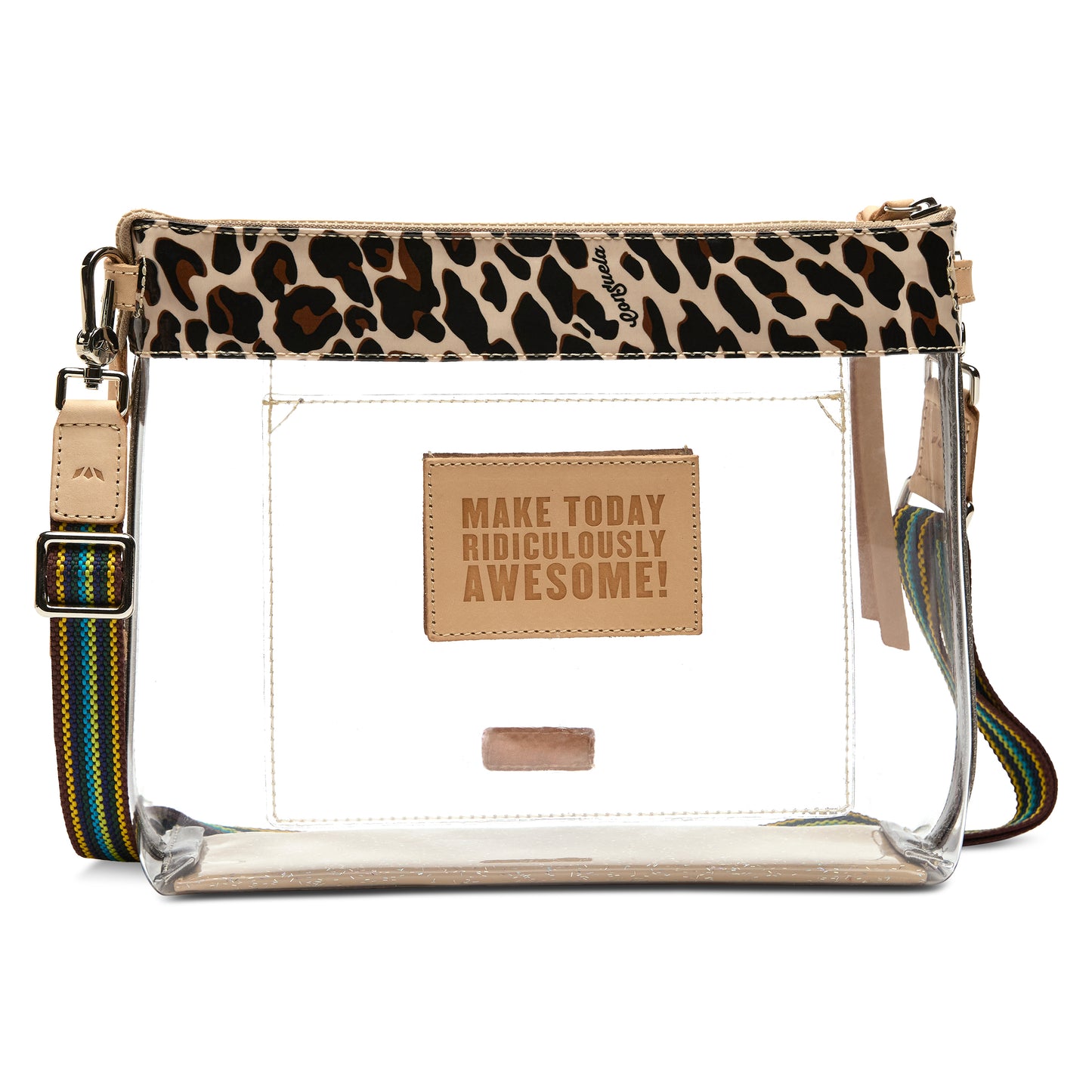 CONSUELA MONA BROWN DOWNTOWN CLEAR CROSSBODY