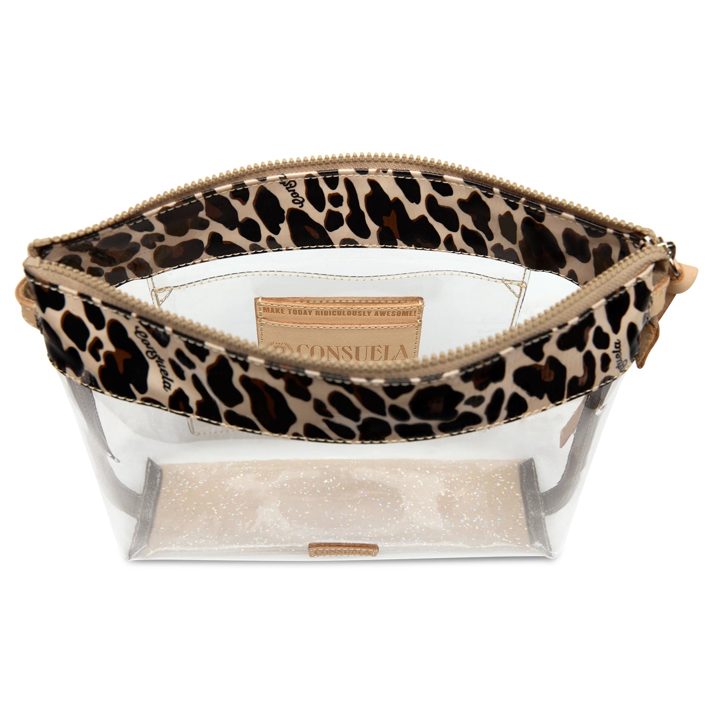CONSUELA MONA BROWN DOWNTOWN CLEAR CROSSBODY
