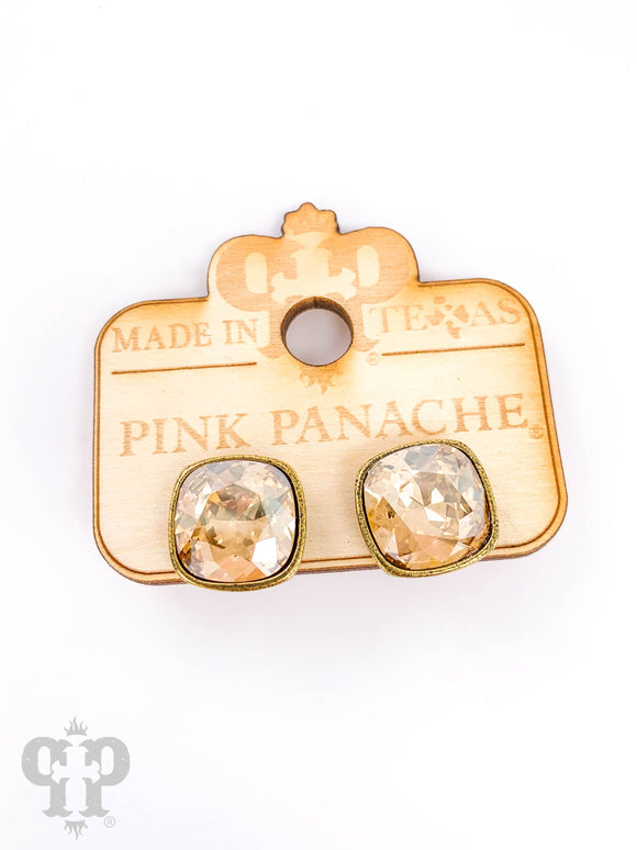 PINK PANACHE 12MM BRONZE POST EARRINGS - E448BGS