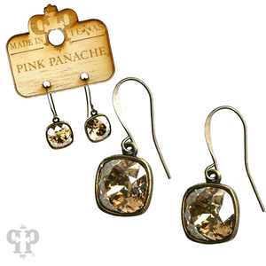 PINK PANACHE 12MM GOLDEN SHADOW BRONZE HOOK EARRING - 27BGS