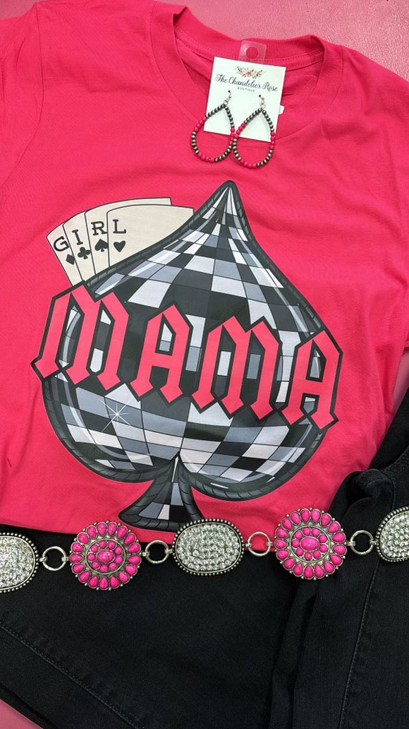 GIRL MAMA TEE - FUCHSIA