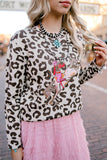 THE SHANIA SWEATER - LEOPARD