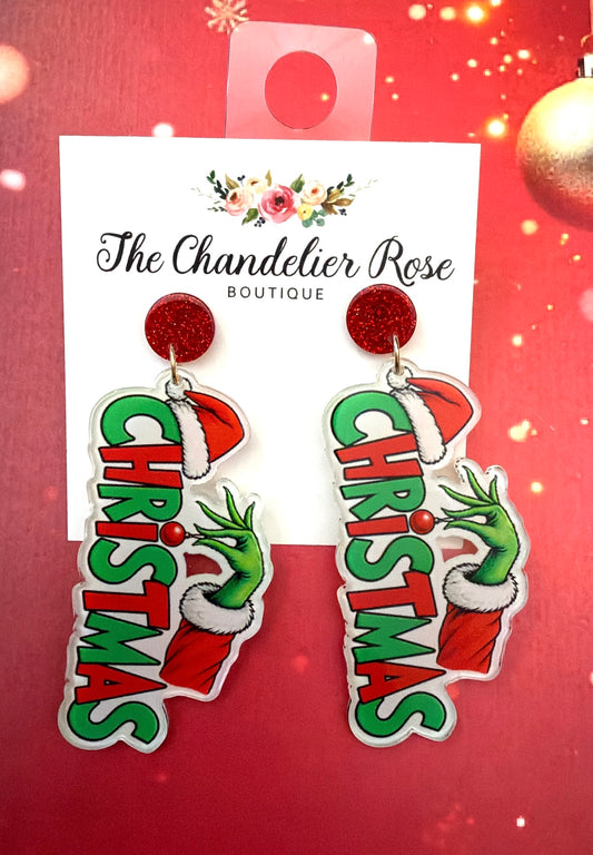 It’s a Grinch Christmas Earrings