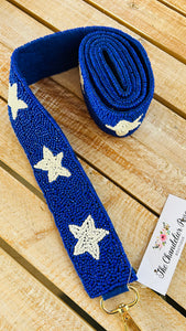 ROYAL BLUE & STAR BAG STRAP